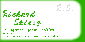 richard spiesz business card